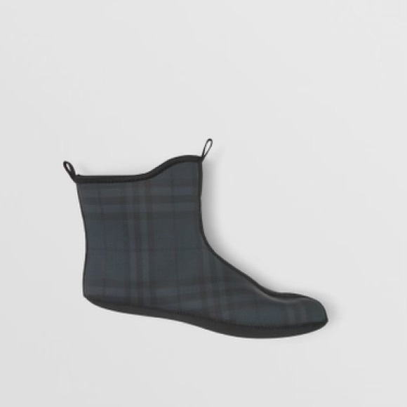 Vintage Check Neoprene Rubber Rain Boots Size 41 - Picture 9 of 14